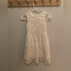 TRIXXI GIRL Flower White Dress Formal